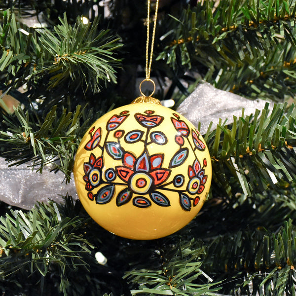 Indigenous  Glass Ornament