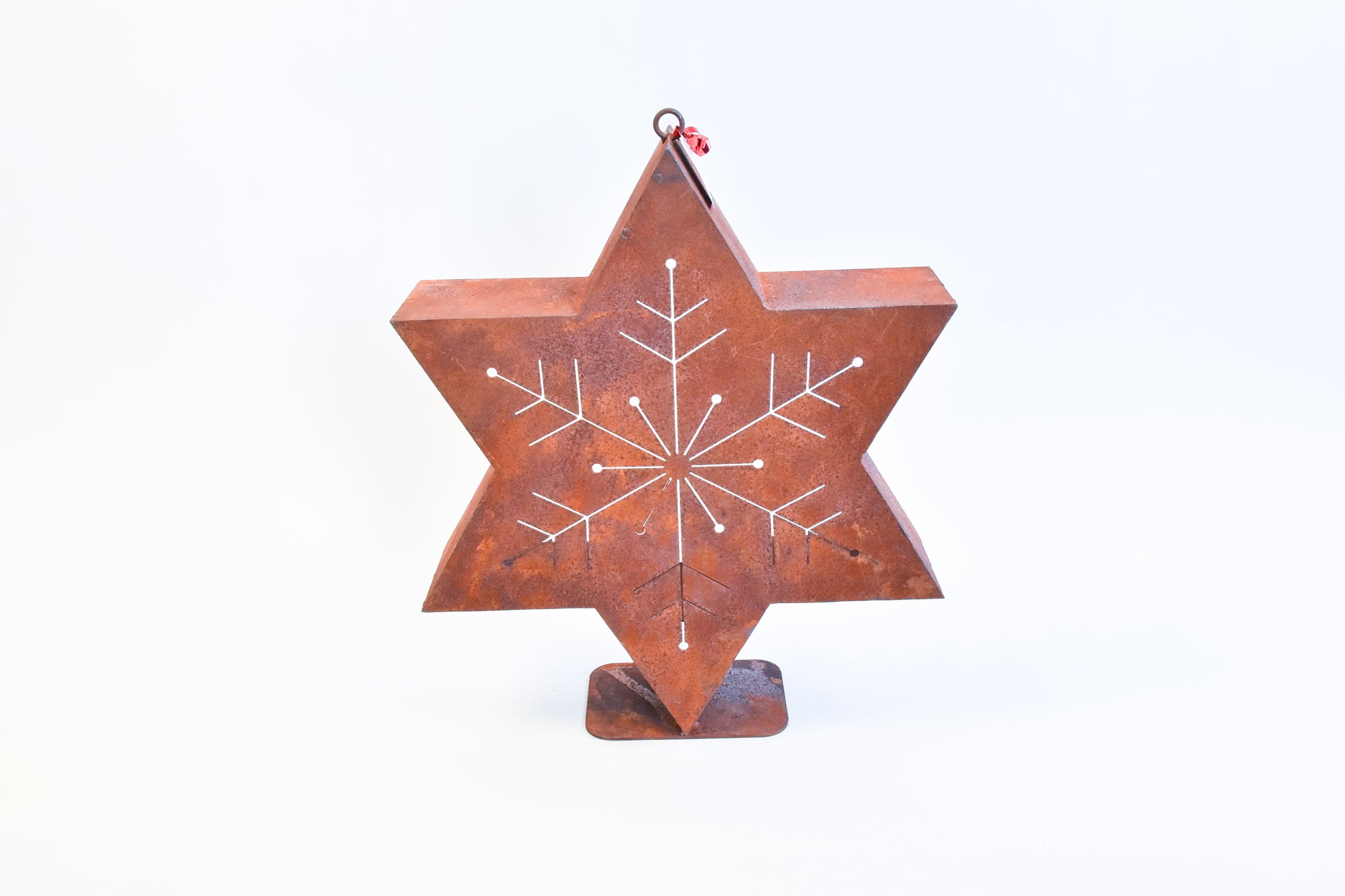 Rusty Snowflake Candleholder
